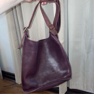 Coach Deep Purple Leather Crossbody Bag